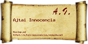 Ajtai Innocencia névjegykártya